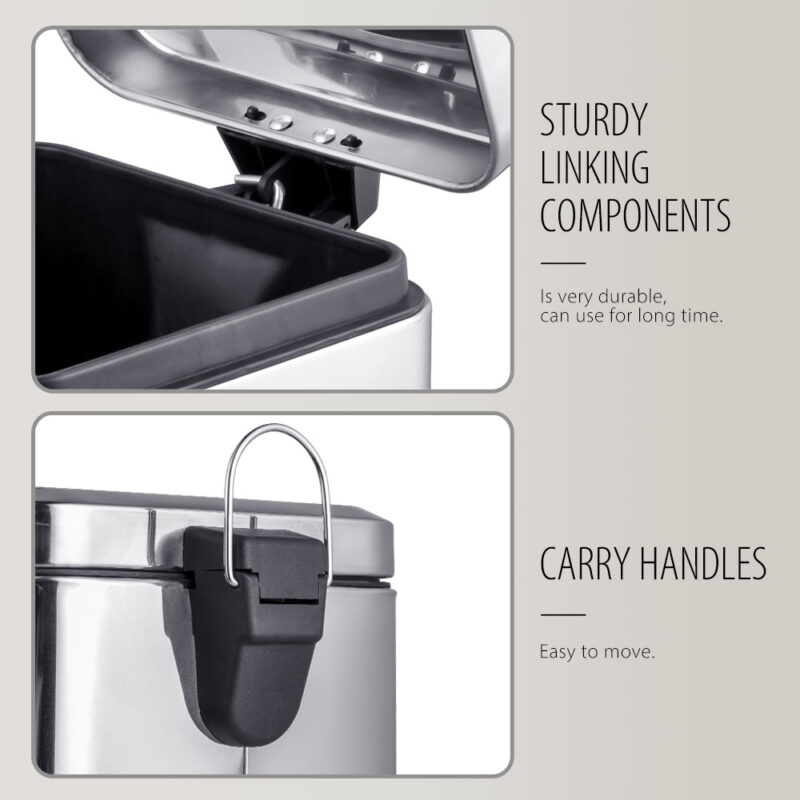 Rectangle Garbage Can with Silent Lid  WBS022 - Image 6