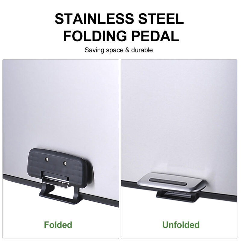 Metal Foot Step Pedal Trash Cans WBS060 - Image 6