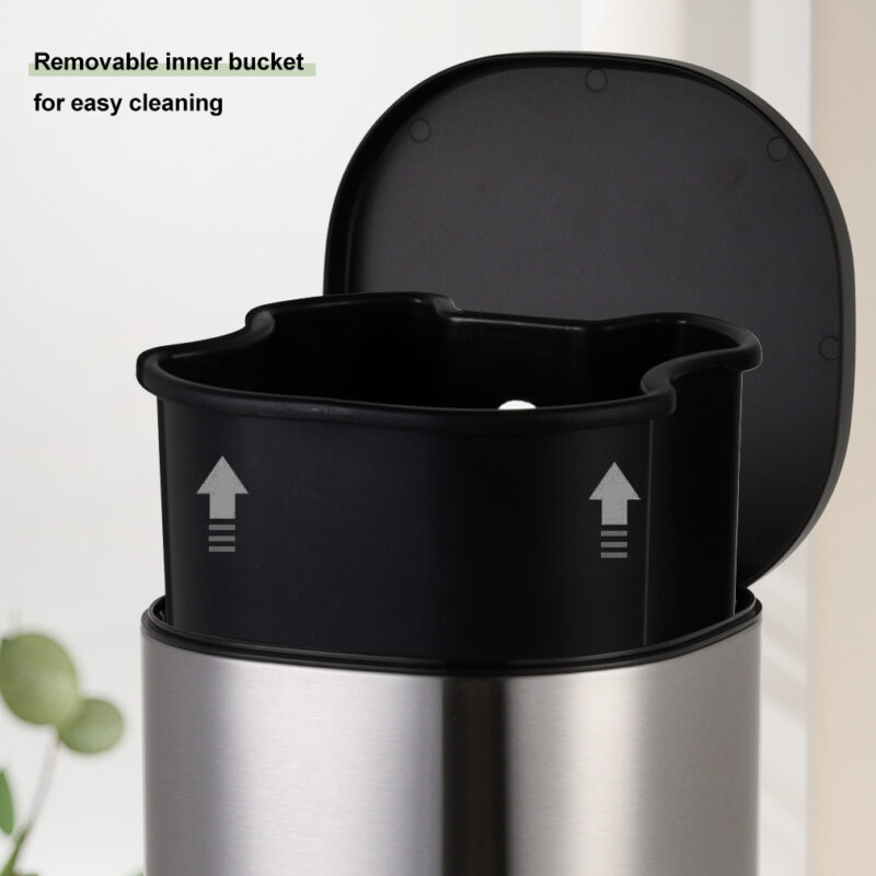 Round Soft-Close Garbage Bin WBS077 - Image 5