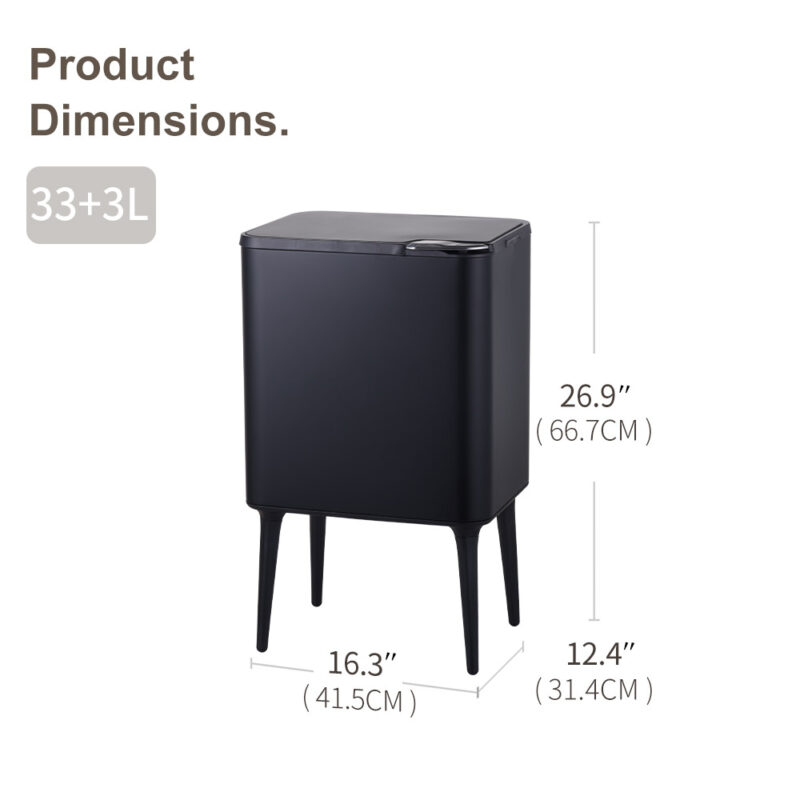 36L four-legged dustbin WBS121 - Image 3