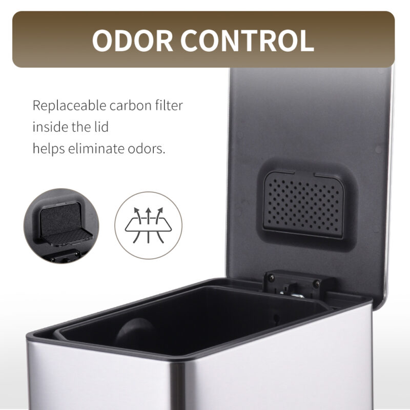 Bathroom Rectangular Trash Can WBS124 - Image 6