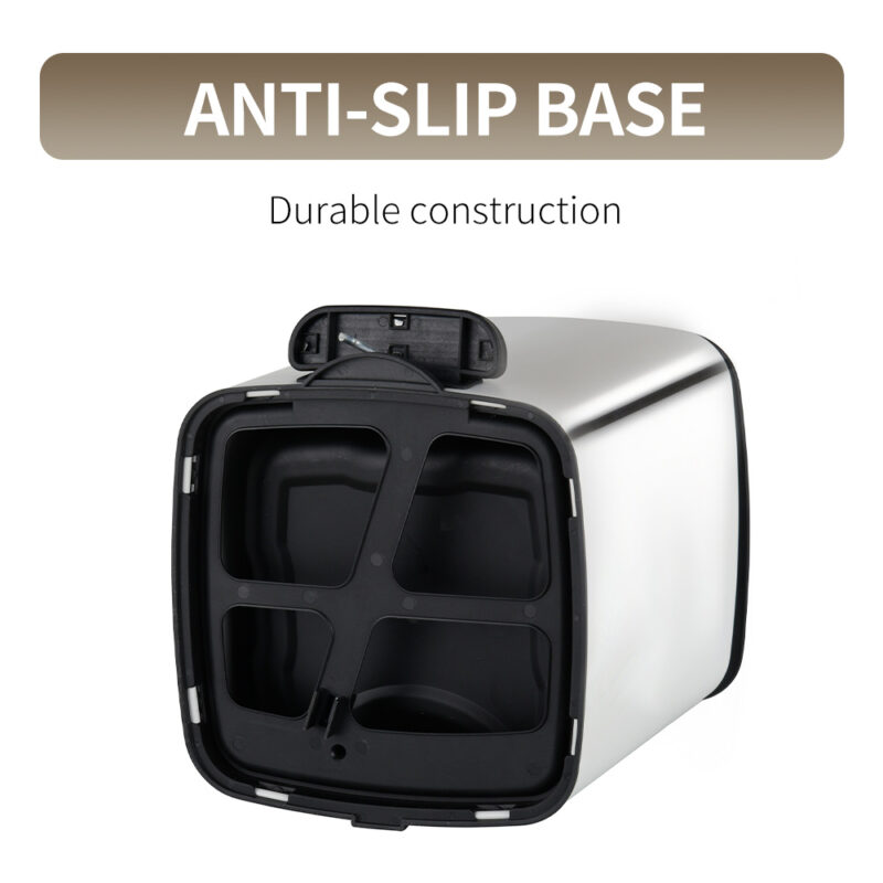 Rectangular stainless steel pedal trash can WBS131 - Image 8