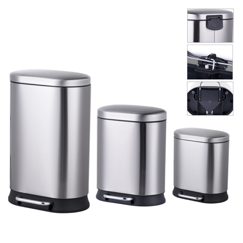 Stainless Steel Pedal Trash Bin WBO014