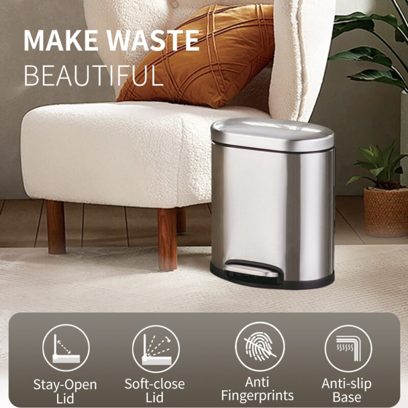 5L/30L Trash Can with Soft-Close WBO015 - Image 2
