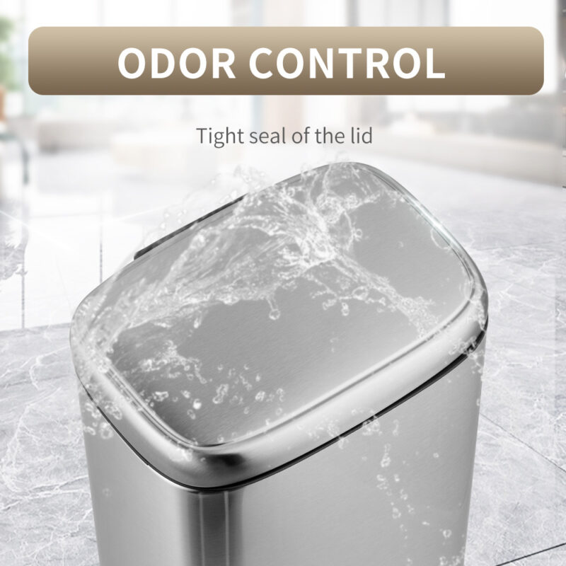 Square 5L Garbage Bin with Soft Close WBO079 - Image 9