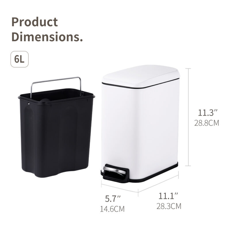 5L waste bin with pedal WBS137L05 - Image 2