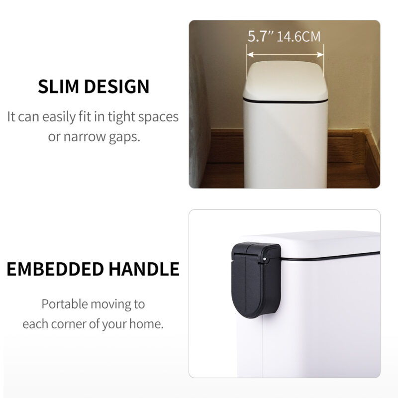 5L waste bin with pedal WBS137L05 - Image 6