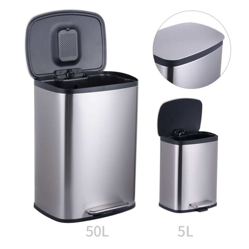 50L Stainless Steel Pedal Waste Bin WBS139L50