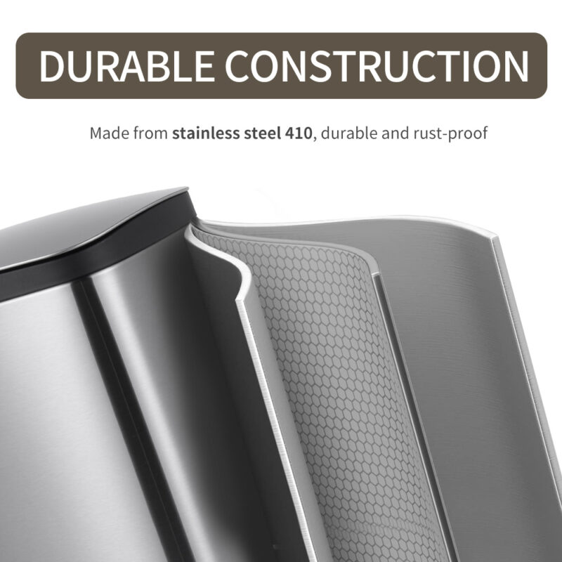 50L Stainless Steel Pedal Waste Bin WBS139L50 - Image 4