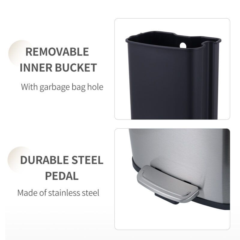 5L trash can square trash bin WBS139L05 - Image 7