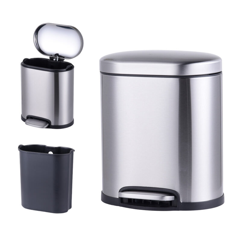 Trash Can with Inner Bucket Step-On  WBS142