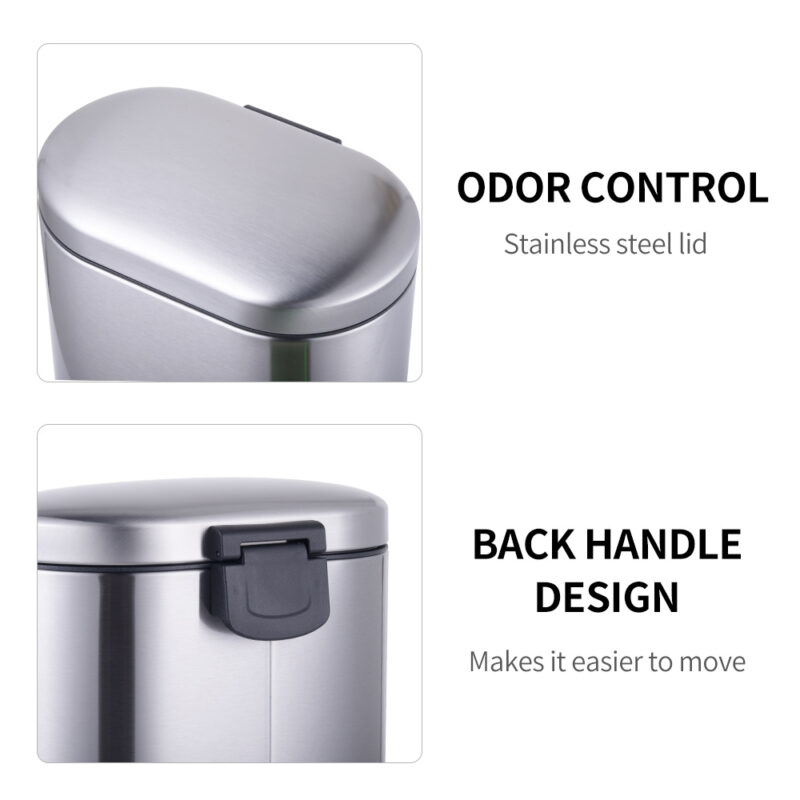 Trash Can with Inner Bucket Step-On  WBS142 - Image 6