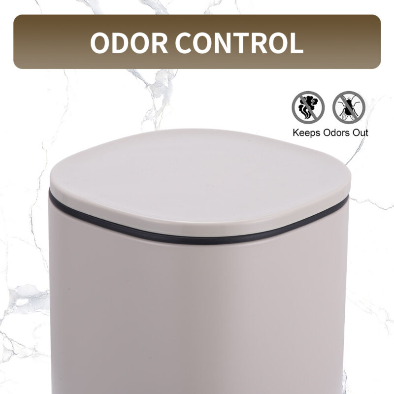5L Stainless Steel Trash Can with Step Pedal WBS152 - Image 6