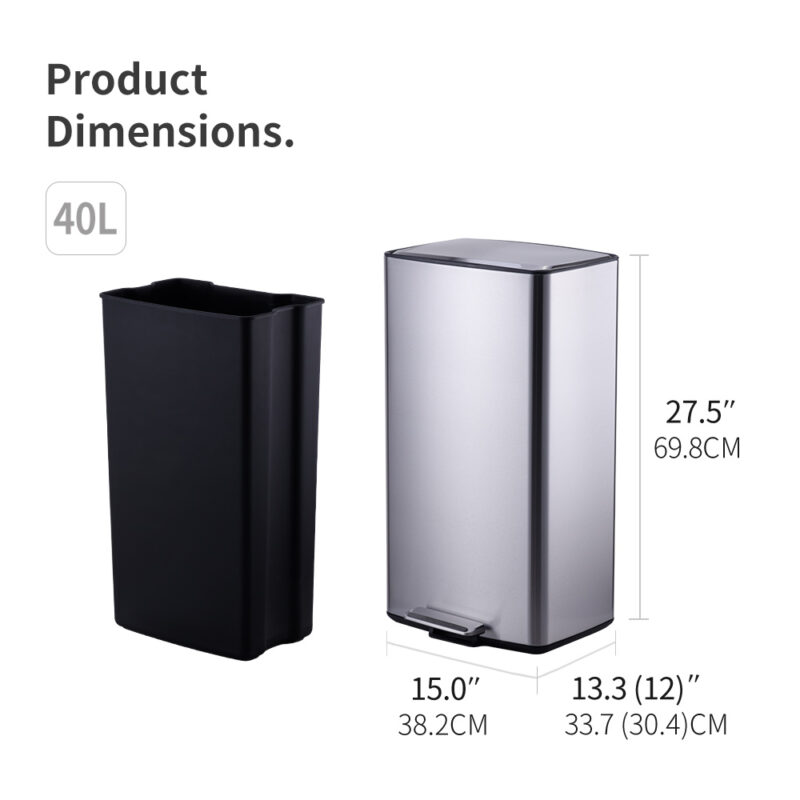 40LLarge Capacity Dual Garbage Can WBS157L40 - Image 3