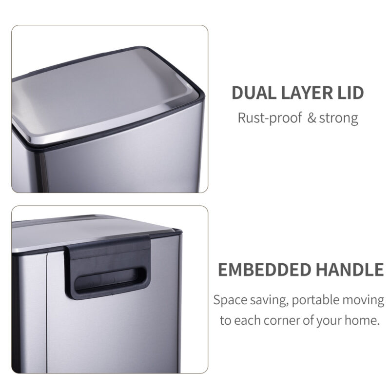40LLarge Capacity Dual Garbage Can WBS157L40 - Image 7