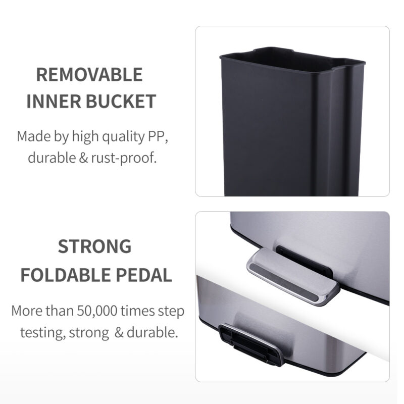 40LLarge Capacity Dual Garbage Can WBS157L40 - Image 8