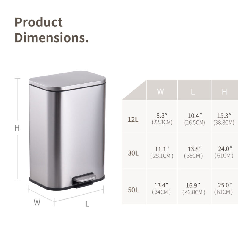 Matt Stainless Steel With Inner Bucket WBS166 - Image 3