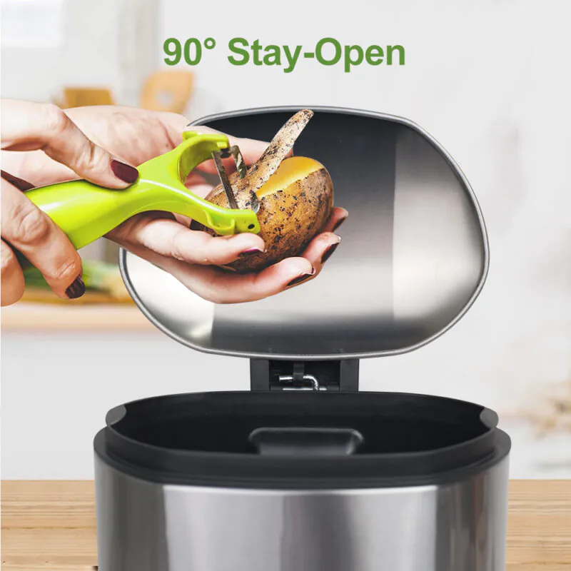 5L 30L Stainless Steel Dust Bin with Soft Close Lid WBO008 - Image 3