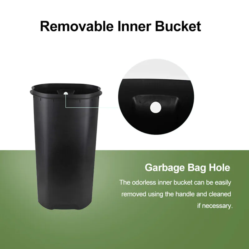 5L 30L Stainless Steel Dust Bin with Soft Close Lid WBO008 - Image 7