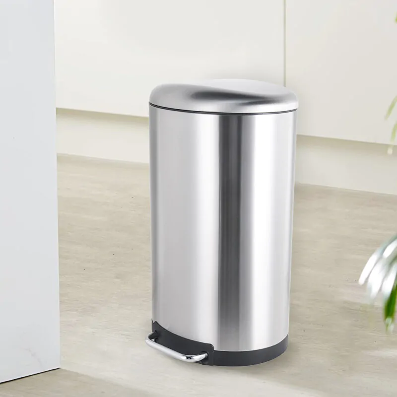 40 Liter / 10.5 Gallon Soft-Close Smudge Resistant Trash Can with Foot Pedal WBO013