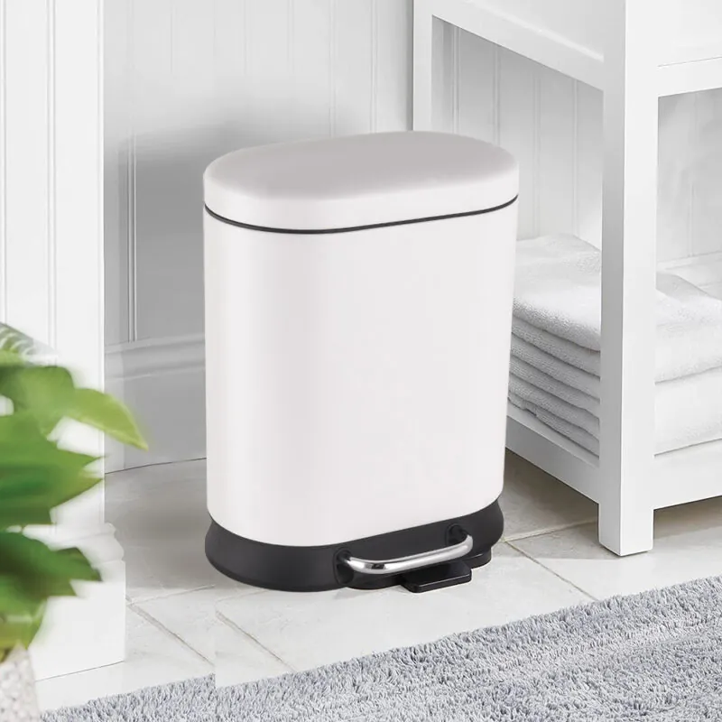 5 Liter Oval Hands-Free Bathroom Step Waste Bin WBO014 - Image 8