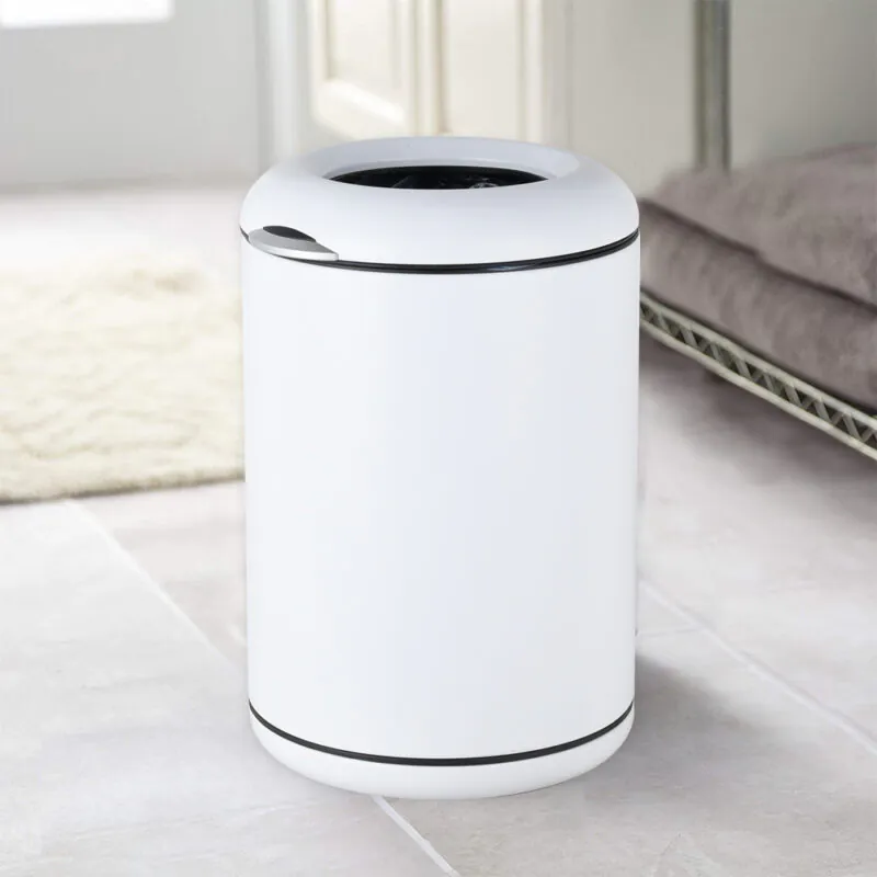5 liter round stainless steel trash can with soft close function-WBO020