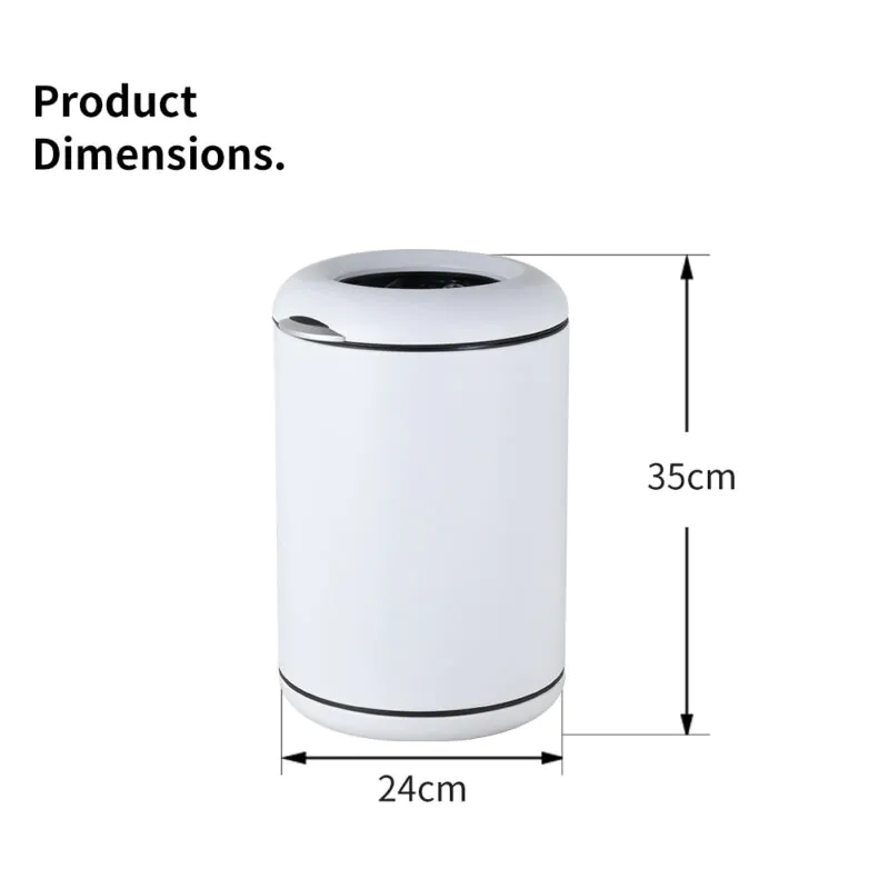 5 liter round stainless steel trash can with soft close function-WBO020 - Image 9