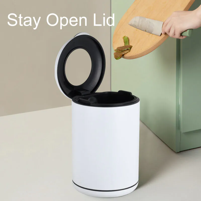 5 liter round stainless steel trash can with soft close function-WBO020 - Image 8