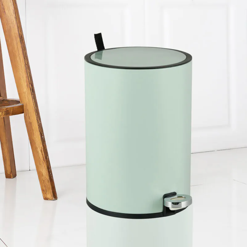 5L, 8L, 12L INS Style Household Bathroom Pedal Trash Can with Lid-WBO021 - Image 6