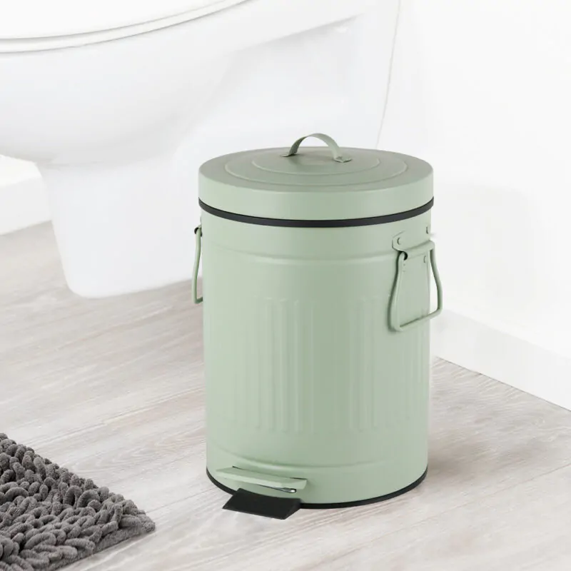 Round Vintage Garbage Bin Trash Can WBR004