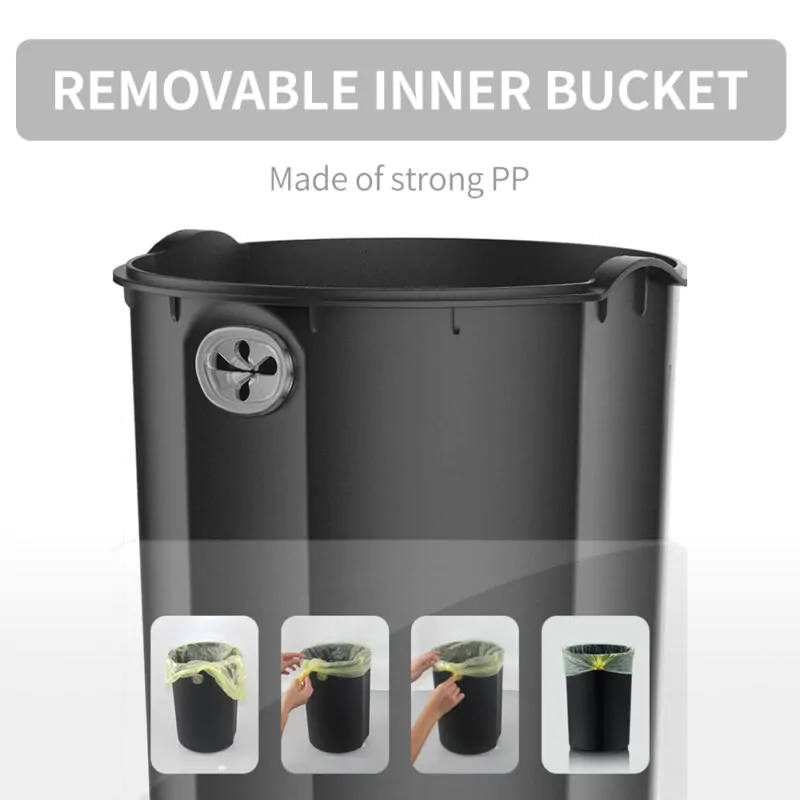 Round Vintage Garbage Bin Trash Can WBR004 - Image 4