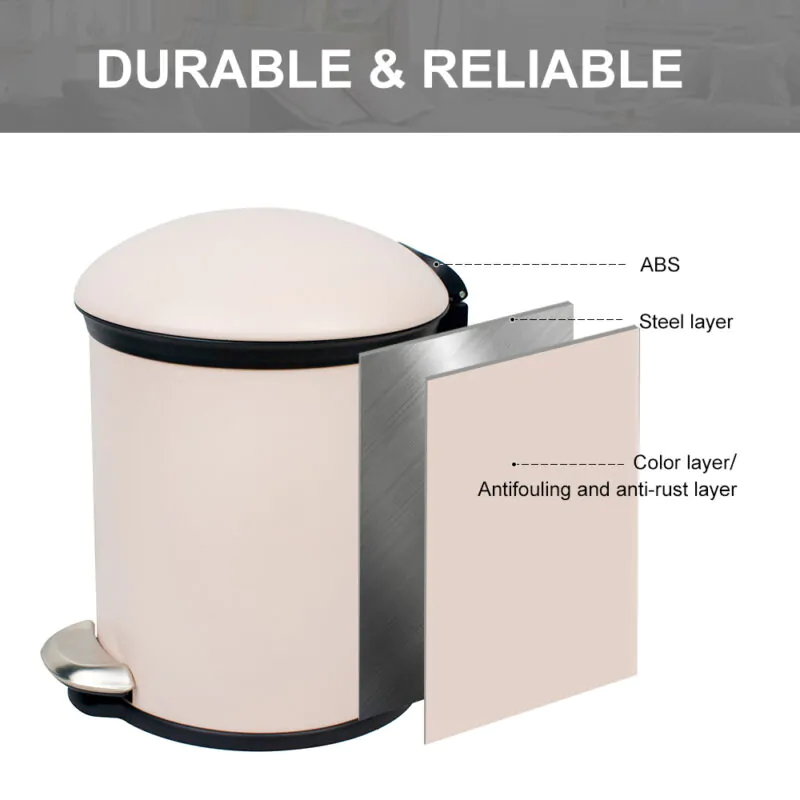 Metal Dome lid Waste Bin WBR005 - Image 5