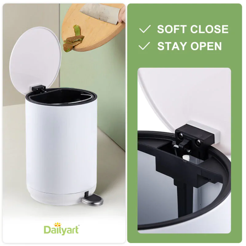 Stainless Steel Trash Can with Foot Pedal -WBR014 - Image 2