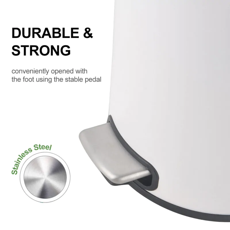 2.1 Gallon Small Trash Can with Lid WBR065 - Image 7