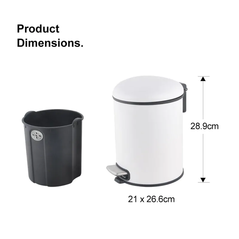 2.1 Gallon Small Trash Can with Lid WBR065 - Image 8