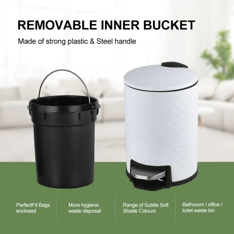 3/5/30 Liter Step Open Garbage Trash Can WBR073 - Image 2