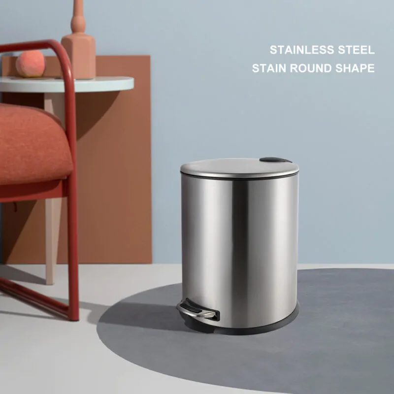 Stainless Steel garbage bin with Foot Pedal WBR076 - Image 5