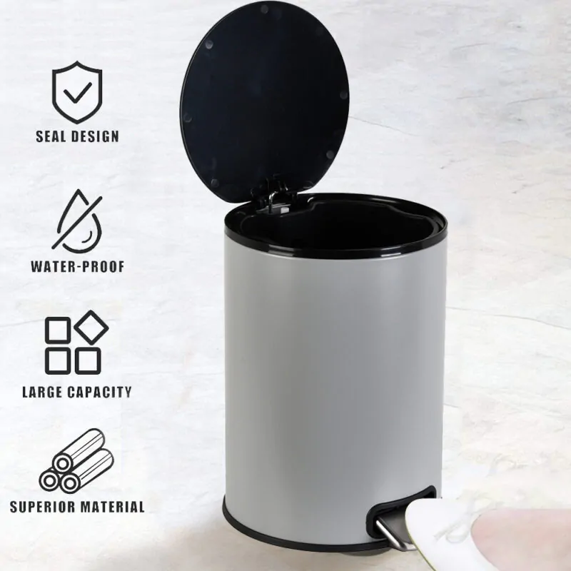 Trash Can with Lid Soft Close and Removable Inner  WBR077 - Image 2