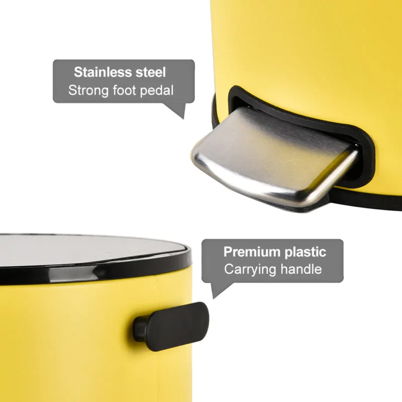 Trash Can with Lid Soft Close and Removable Inner  WBR077 - Image 6