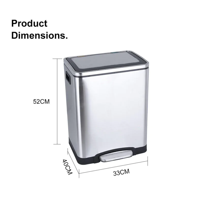 30L 2x3.96 Gallon Garbage Can WBS005 - Image 2