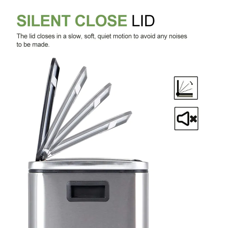 30L 2x3.96 Gallon Garbage Can WBS005 - Image 3