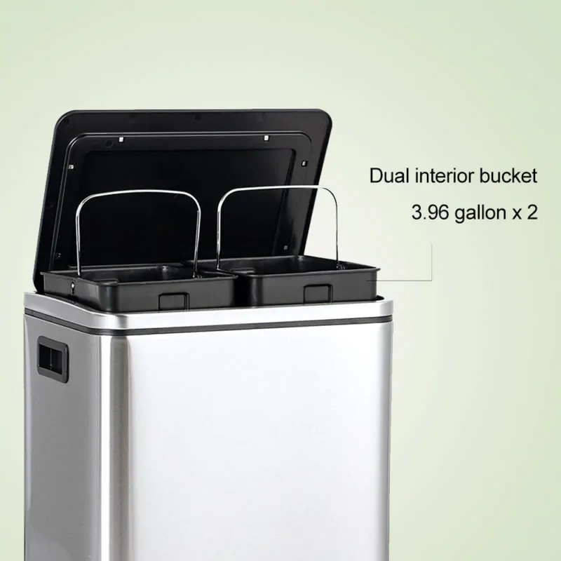 30L 2x3.96 Gallon Garbage Can WBS005 - Image 5