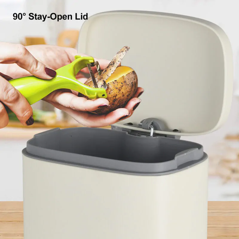 5/12/30L stainless steel trash can with manual foot lever wbs007 - Image 5