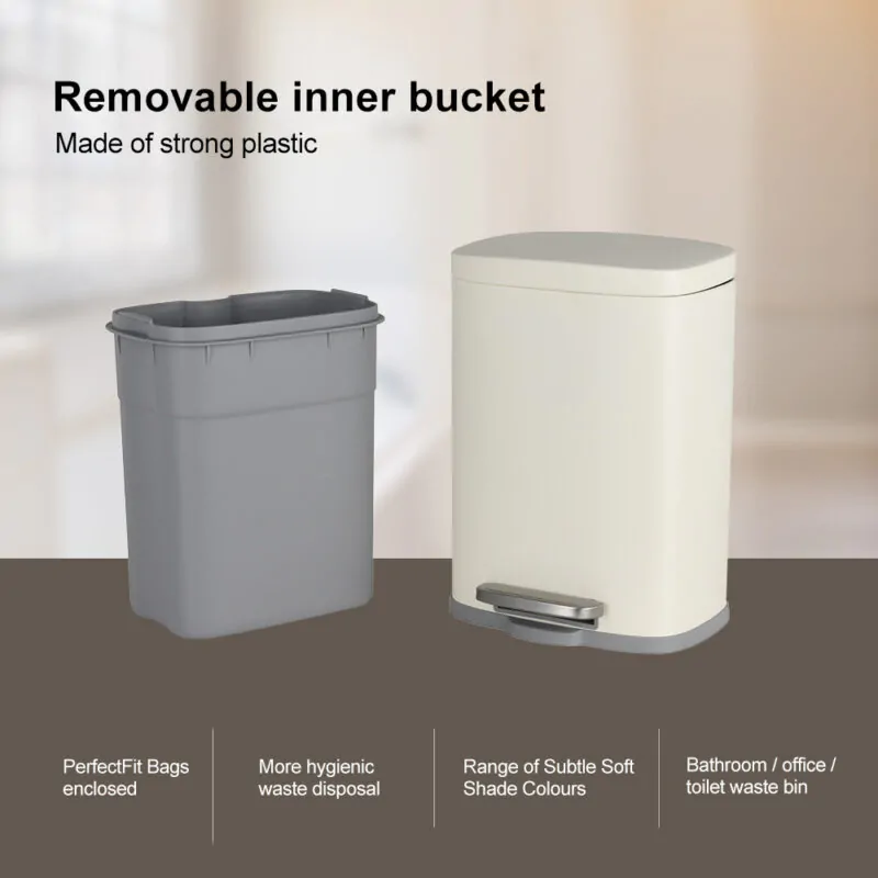 5/12/30L stainless steel trash can with manual foot lever wbs007 - Image 7