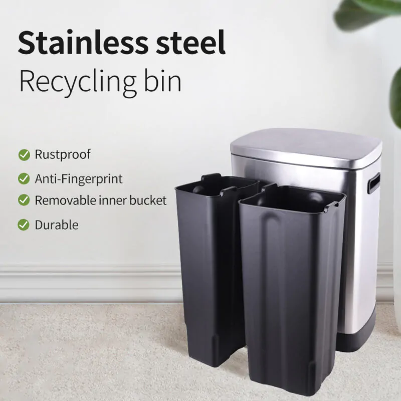 Trash Can & Recycle Stainless Steel Lid WBS012 - Image 2