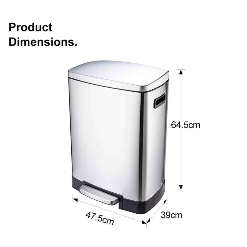Trash Can & Recycle Stainless Steel Lid WBS012 - Image 3