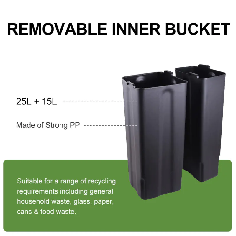 Trash Can & Recycle Stainless Steel Lid WBS012 - Image 7