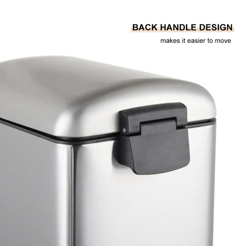 Smudge Resistant Trash Can with Foot Pedal WBS013 - Image 8