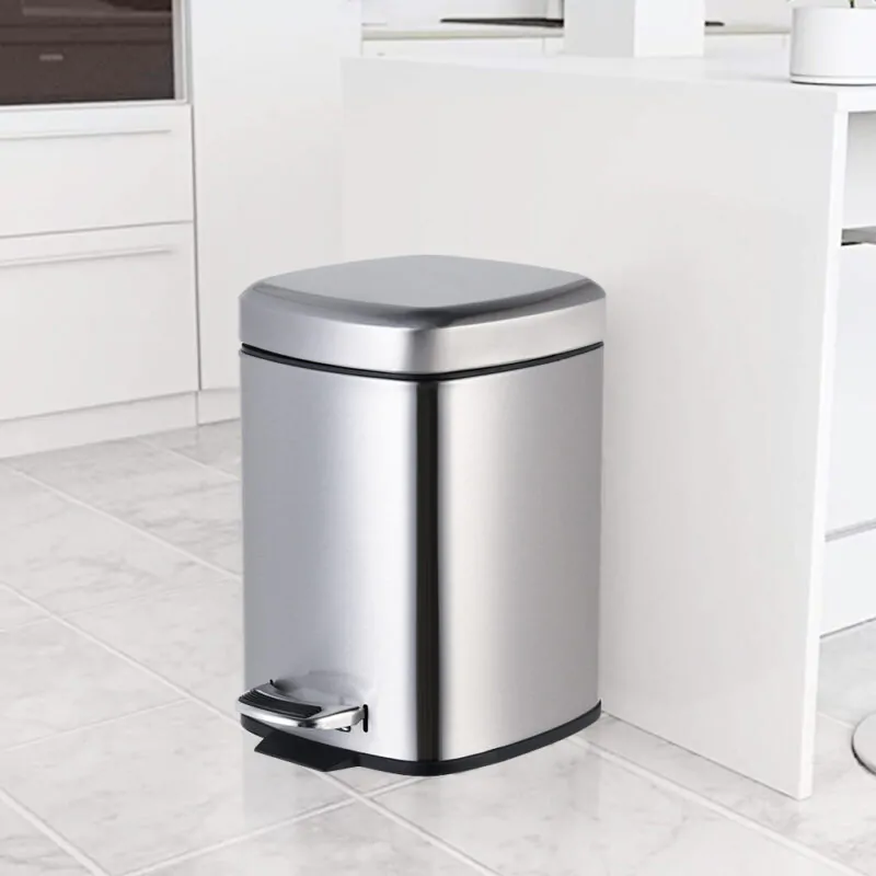 Stainless Steel Trash Can with Foot Pedal  WBS014