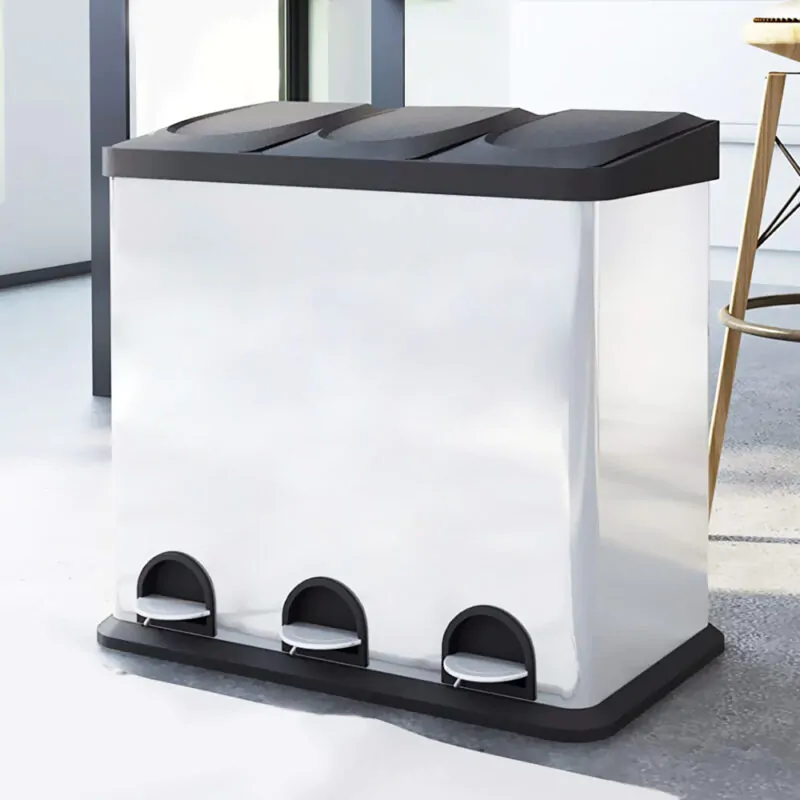 60l Trash Can Pedal  Stainless Steel Lid  Wbs034